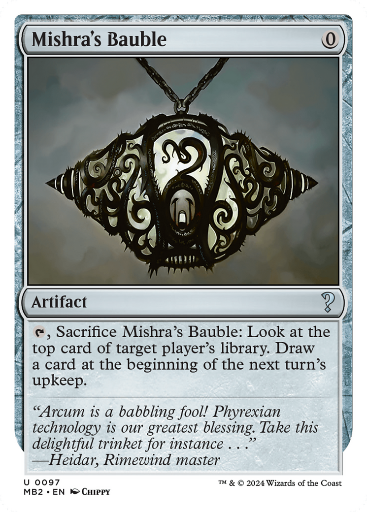 Mishra's Bauble (White Border) [Mystery Booster 2] | I Want That Stuff Brandon