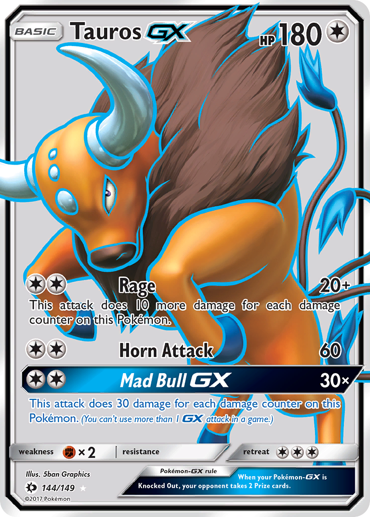 Tauros GX (144/149) [Sun & Moon: Base Set] | I Want That Stuff Brandon