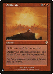 Obliterate [The List] | I Want That Stuff Brandon