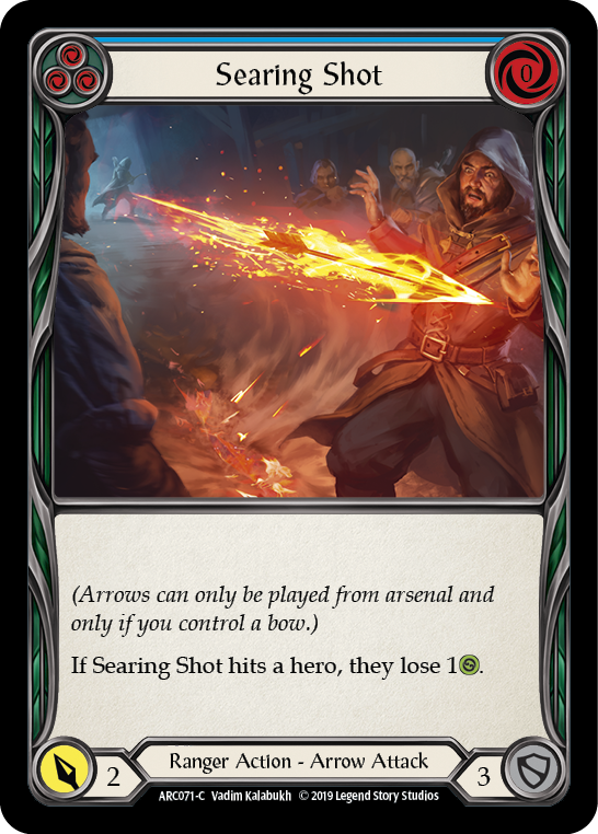 Searing Shot (Blue) [ARC071-C] (Arcane Rising)  1st Edition Rainbow Foil | I Want That Stuff Brandon