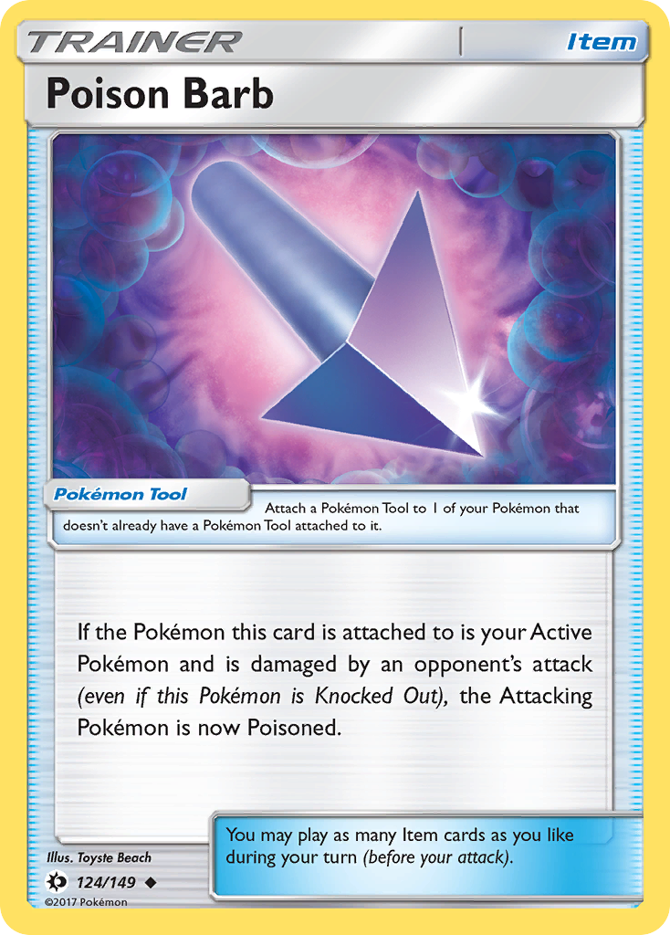 Poison Barb (124/149) [Sun & Moon: Base Set] | I Want That Stuff Brandon