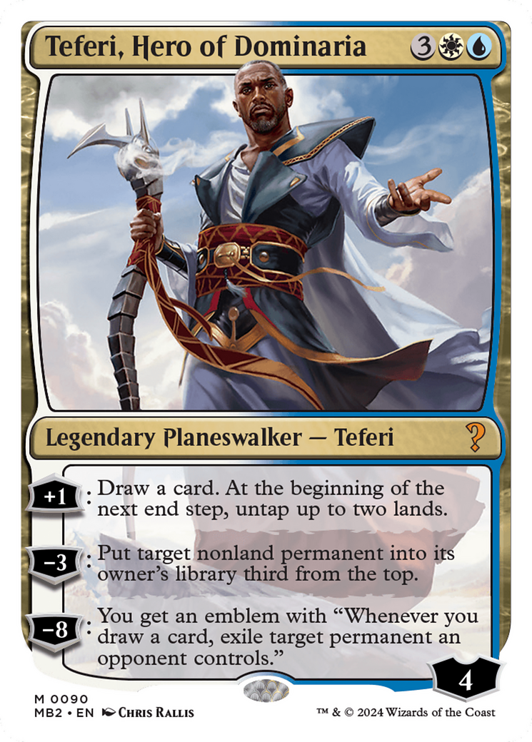 Teferi, Hero of Dominaria (White Border) [Mystery Booster 2] | I Want That Stuff Brandon