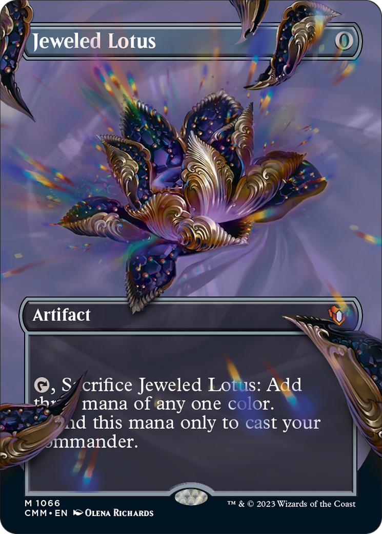 Jeweled Lotus (Borderless Textured Foil Frame Break) [Commander Masters] | I Want That Stuff Brandon