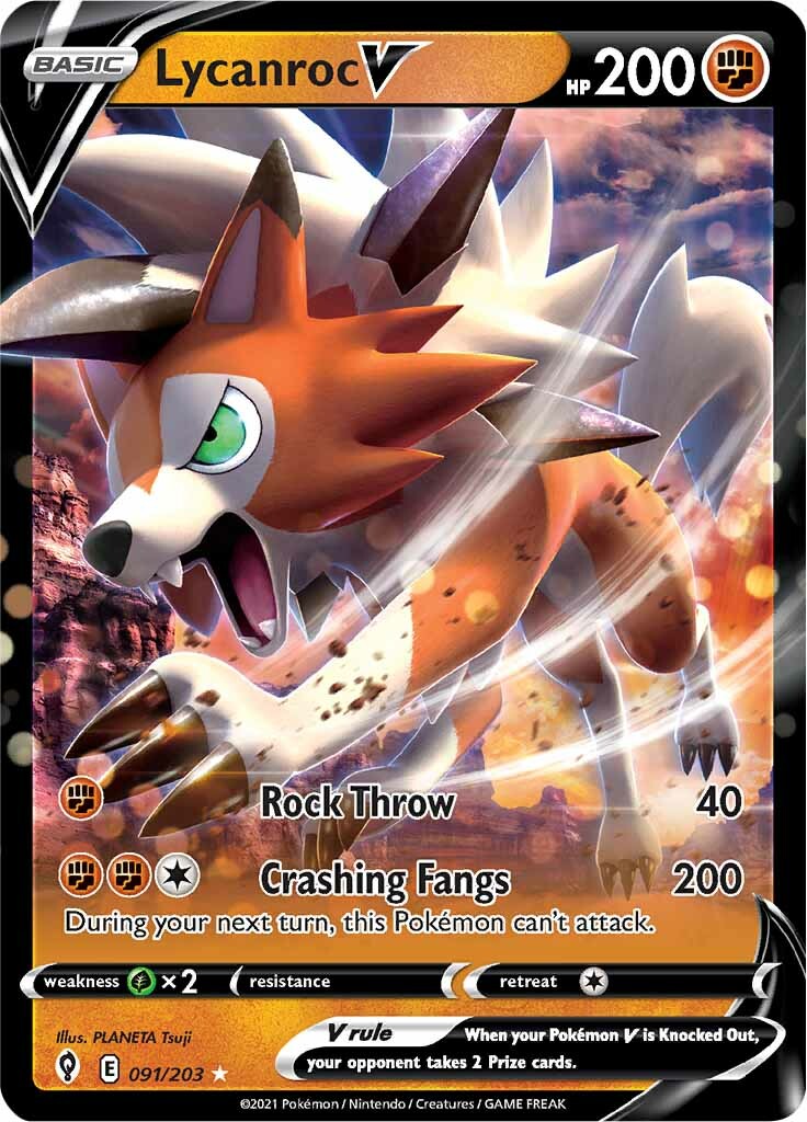 Lycanroc V (091/203) [Sword & Shield: Evolving Skies] | I Want That Stuff Brandon