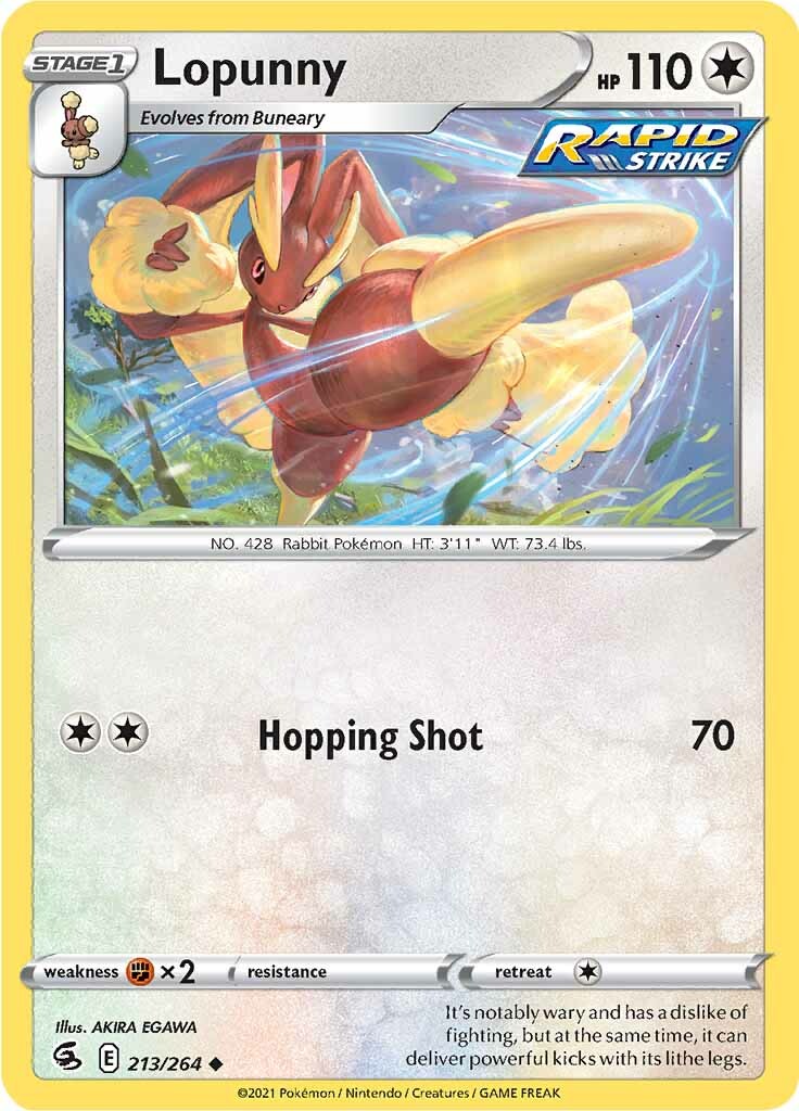 Lopunny (213/264) [Sword & Shield: Fusion Strike] | I Want That Stuff Brandon