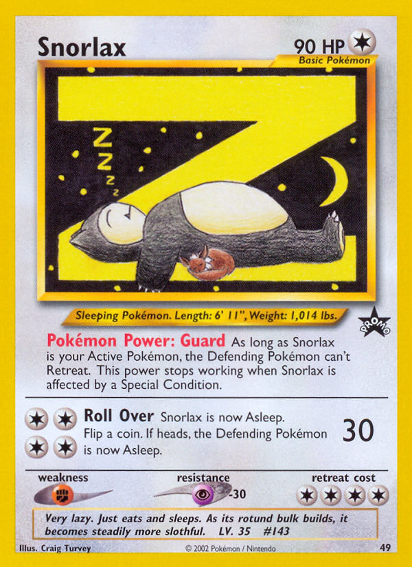 Snorlax (49) [Wizards of the Coast: Black Star Promos] | I Want That Stuff Brandon