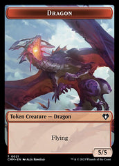 Human Soldier // Dragon (0021) Double-Sided Token [Commander Masters Tokens] | I Want That Stuff Brandon