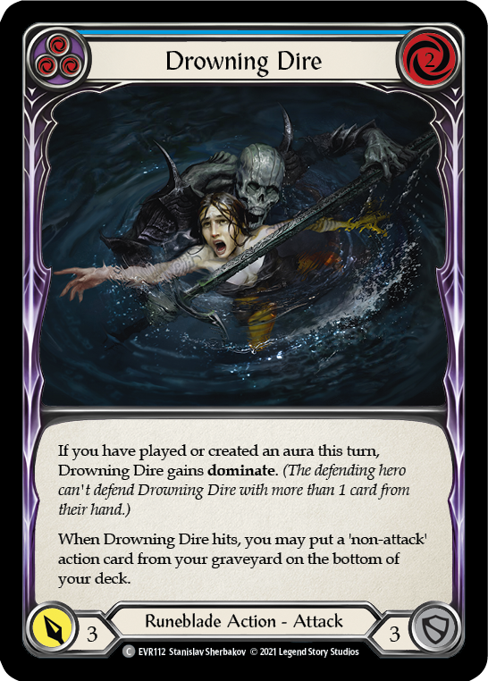 Drowning Dire (Blue) [EVR112] (Everfest)  1st Edition Rainbow Foil | I Want That Stuff Brandon