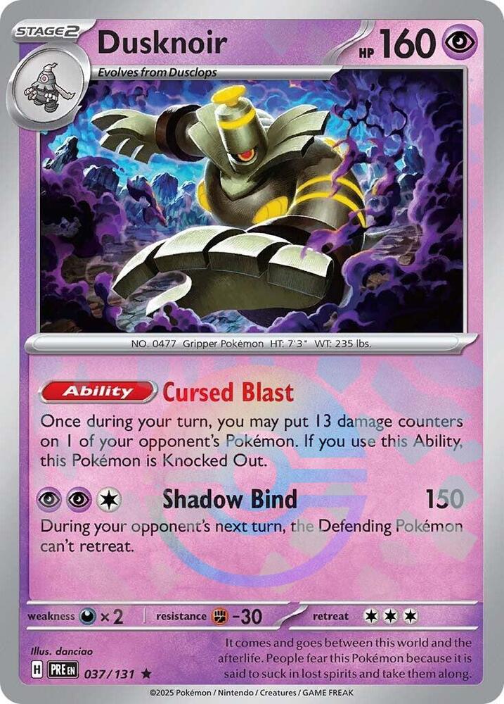 Dusknoir (037/131) (Poke Ball Pattern) [Scarlet & Violet: Prismatic Evolutions] | I Want That Stuff Brandon