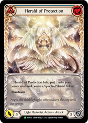 Herald of Protection (Blue Extended Art) [FAB031] (Promo)  Rainbow Foil | I Want That Stuff Brandon