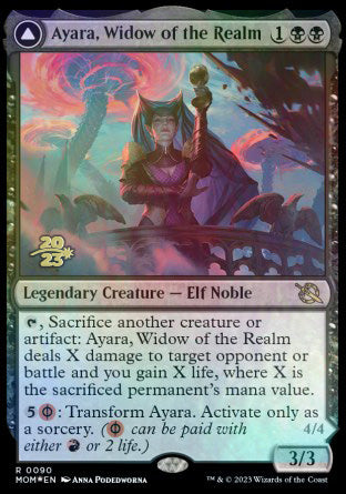 Ayara, Widow of the Realm // Ayara, Furnace Queen [March of the Machine Prerelease Promos] | I Want That Stuff Brandon