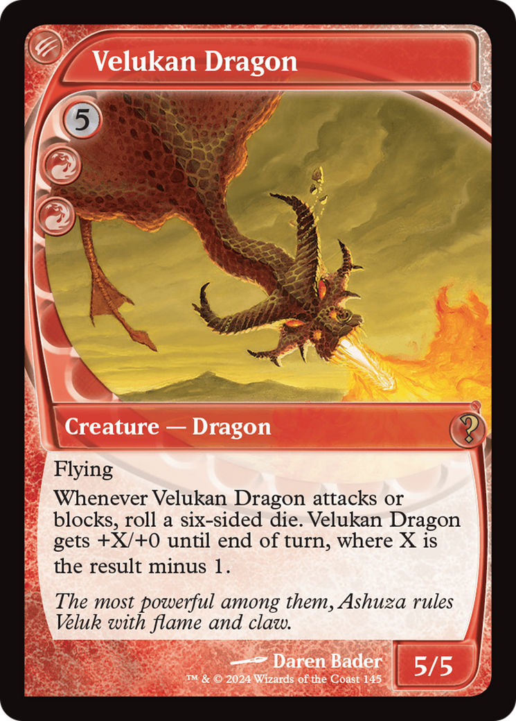 Velukan Dragon (Future Sight) [Mystery Booster 2] | I Want That Stuff Brandon