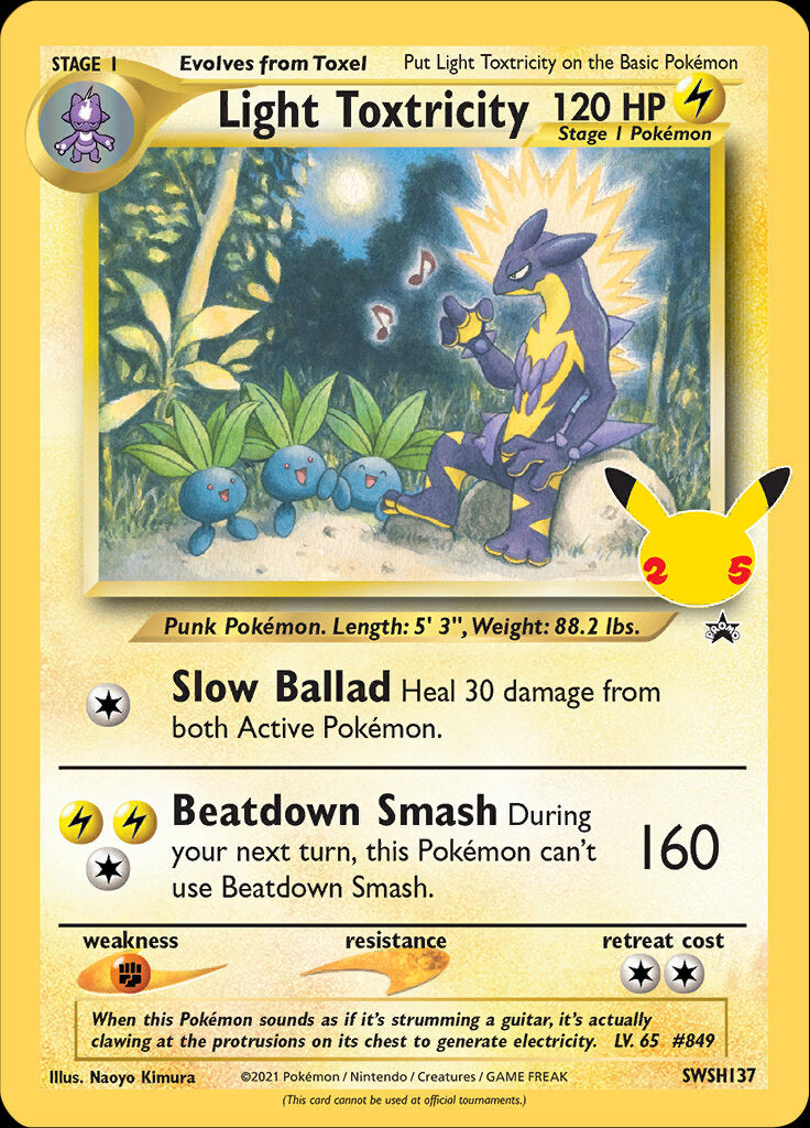 Light Toxtricity (SWSH137) (Celebrations) [Sword & Shield: Black Star Promos] | I Want That Stuff Brandon