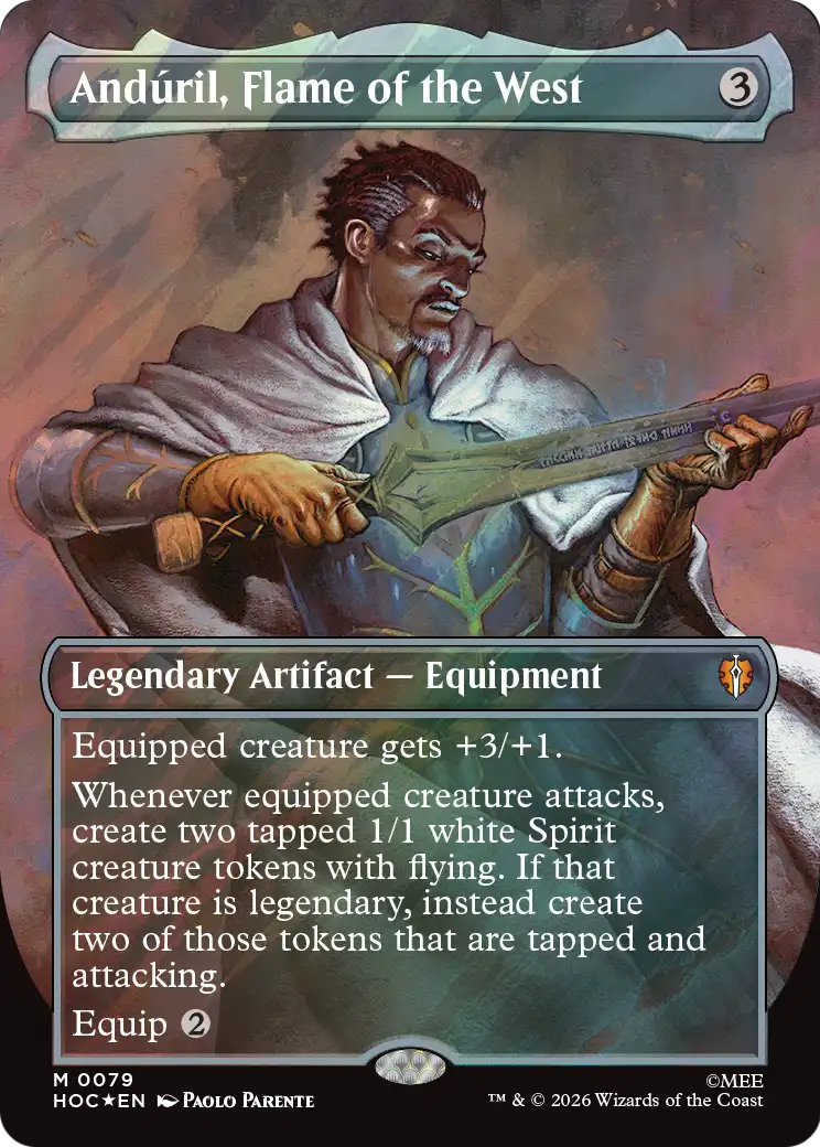 Anduril, Flame of the West (Borderless) (Surge Foil) [The Hobbit: Eternal-Legal] | I Want That Stuff Brandon
