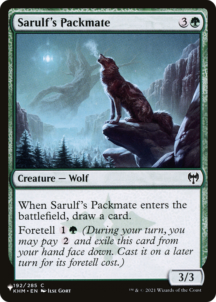 Sarulf's Packmate [The List Reprints] | I Want That Stuff Brandon