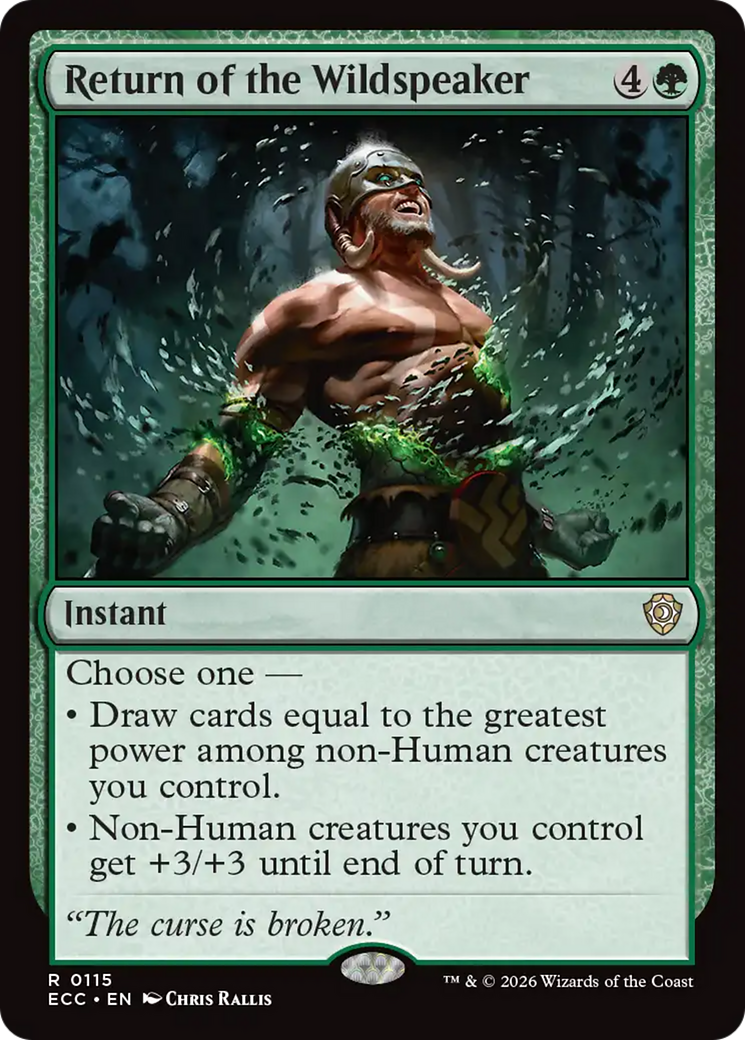Return of the Wildspeaker [Lorwyn Eclipsed Commander] | I Want That Stuff Brandon