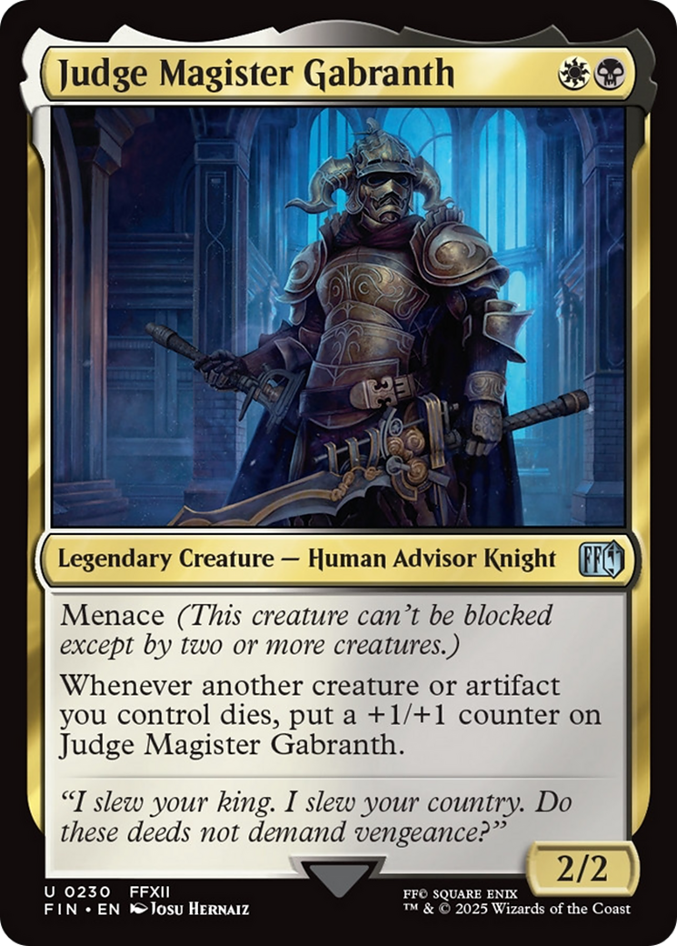 Judge Magister Gabranth [FINAL FANTASY] | I Want That Stuff Brandon