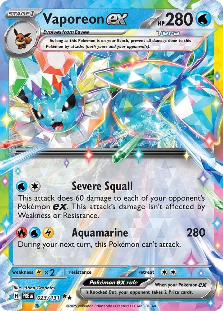 Vaporeon ex (023/131) [Scarlet & Violet: Prismatic Evolutions] | I Want That Stuff Brandon