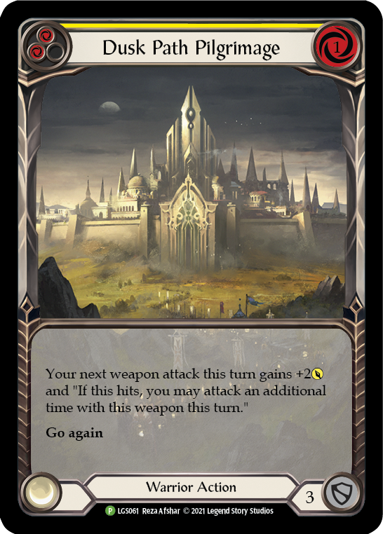 Dusk Path Pilgrimage (Yellow) [LGS061] (Promo)  Rainbow Foil | I Want That Stuff Brandon