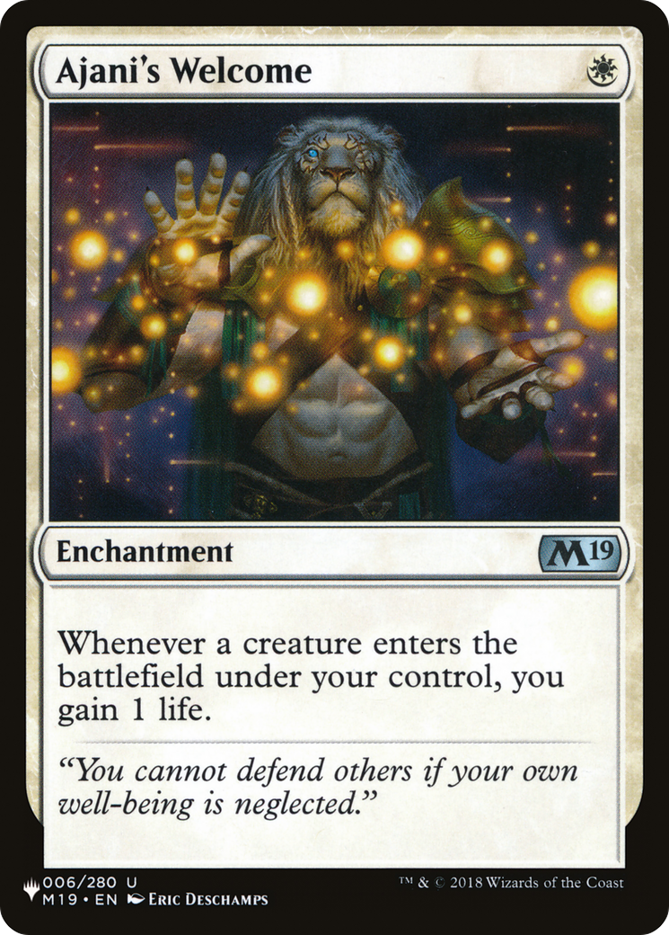 Ajani's Welcome [The List Reprints] | I Want That Stuff Brandon