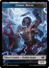 Zombie Rogue // Plot Double-Sided Token [Outlaws of Thunder Junction Tokens] | I Want That Stuff Brandon