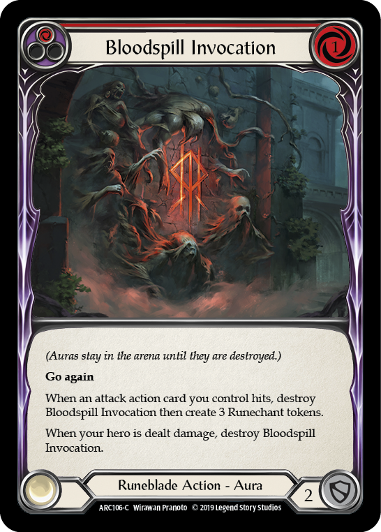 Bloodspill Invocation (Red) [ARC106-C] (Arcane Rising)  1st Edition Rainbow Foil | I Want That Stuff Brandon