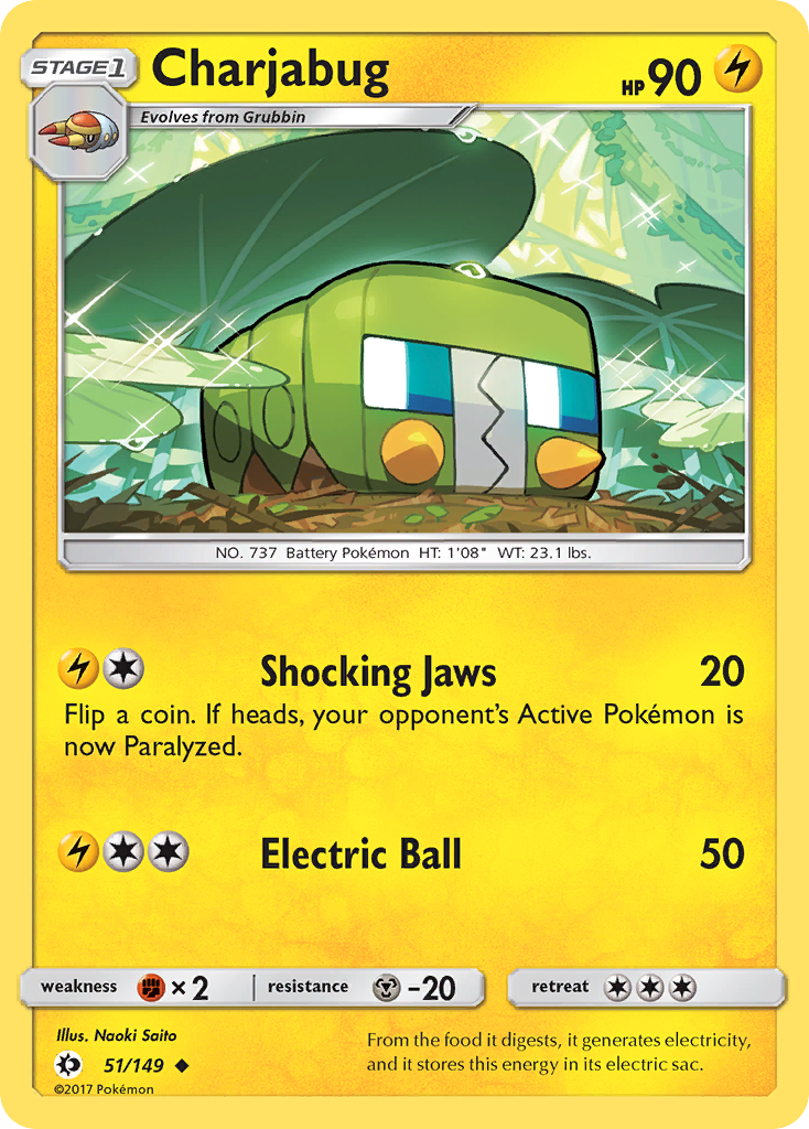 Charjabug (51/149) [Sun & Moon: Base Set] | I Want That Stuff Brandon