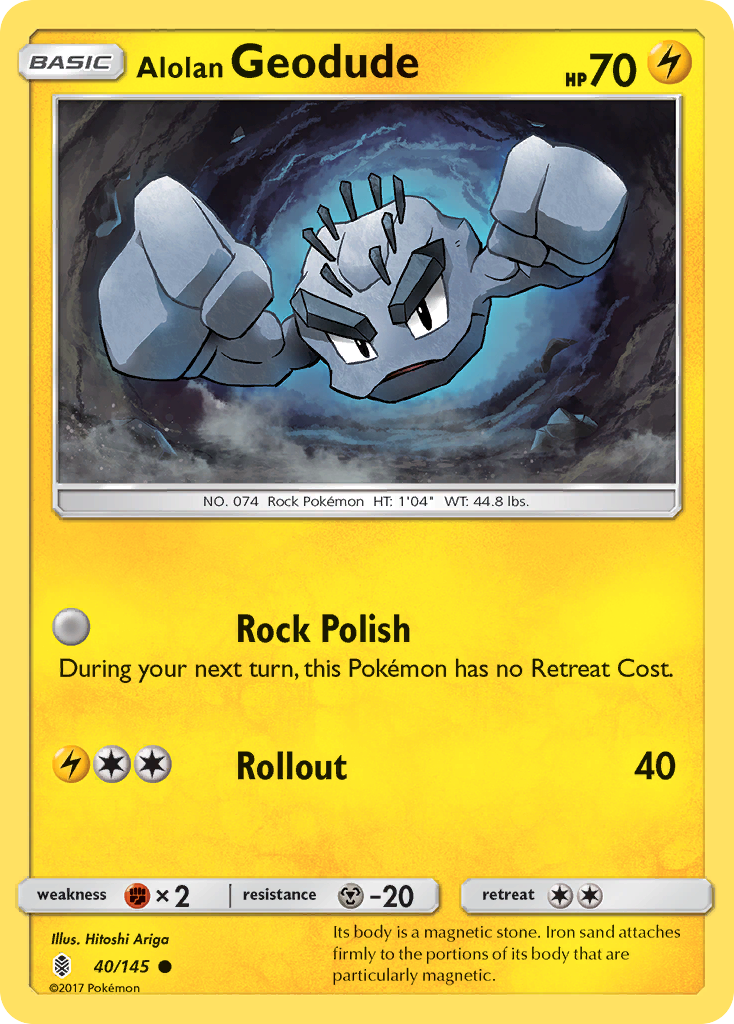 Alolan Geodude (40/145) [Sun & Moon: Guardians Rising] | I Want That Stuff Brandon