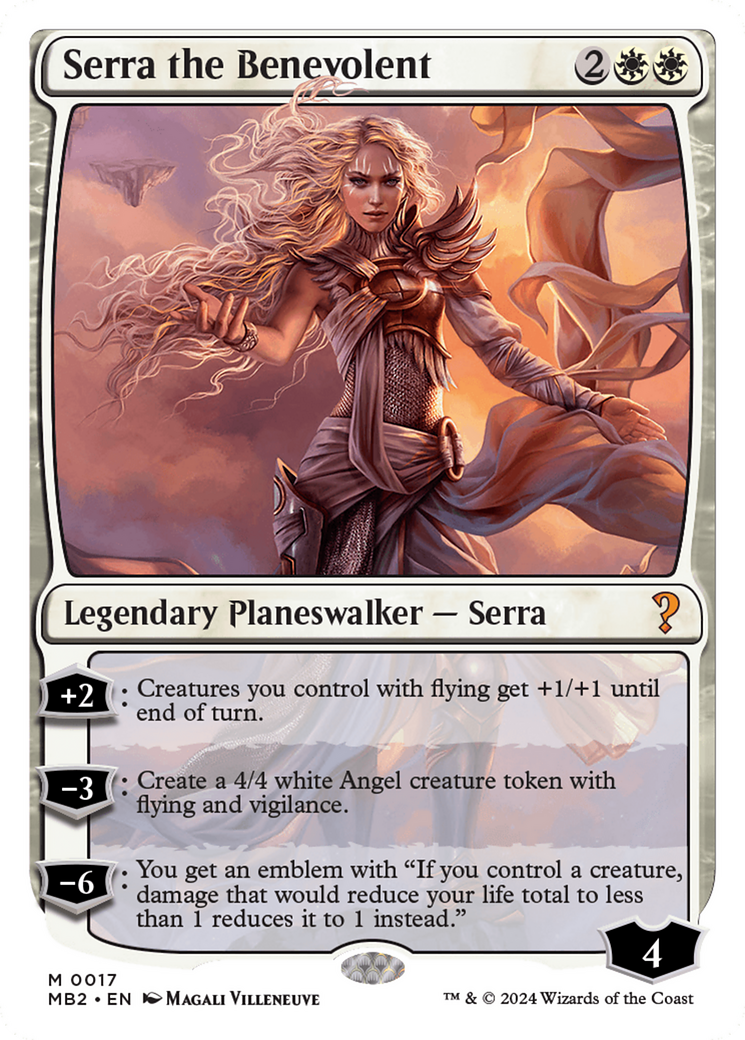 Serra the Benevolent (White Border) [Mystery Booster 2] | I Want That Stuff Brandon