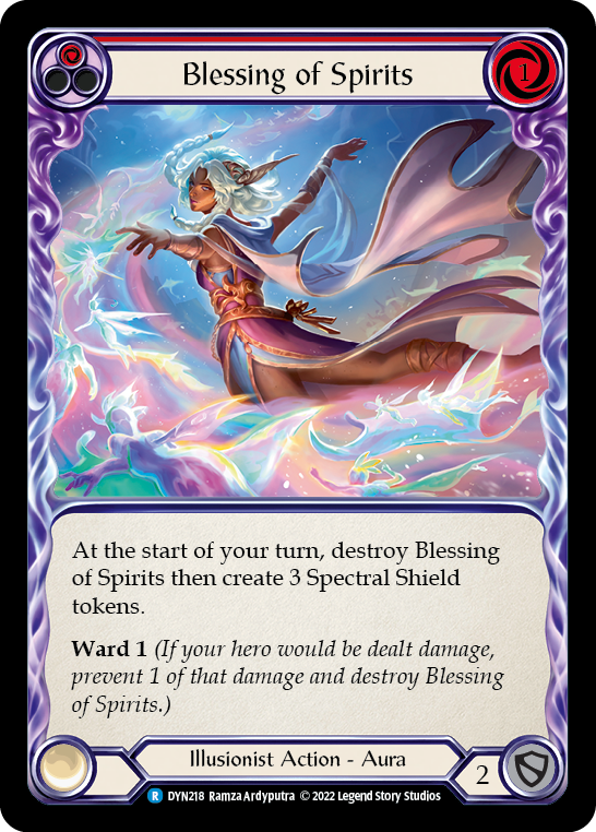 Blessing of Spirits (Red) [DYN218] (Dynasty)  Rainbow Foil | I Want That Stuff Brandon