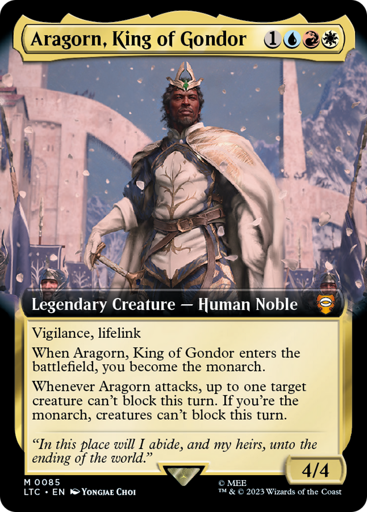 Aragorn, King of Gondor (Extended Art) [The Lord of the Rings: Tales of Middle-Earth Commander] | I Want That Stuff Brandon