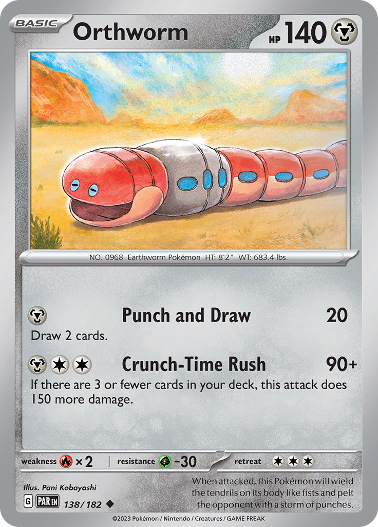 Orthworm (138/182) [Scarlet & Violet: Paradox Rift] | I Want That Stuff Brandon