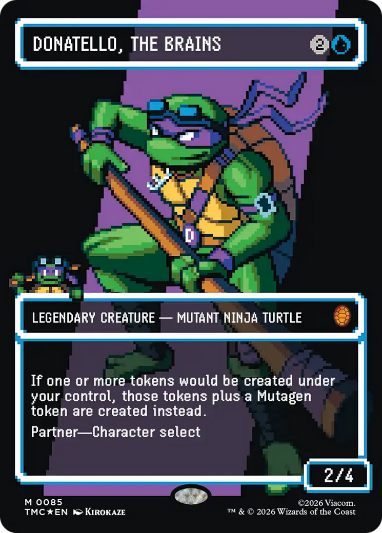 Donatello, the Brains (0085) (Borderless) (Surge Foil) [Teenage Mutant Ninja Turtles Commander] | I Want That Stuff Brandon