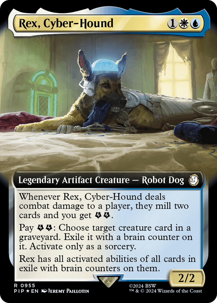 Rex, Cyber-Hound (Extended Art) (Surge Foil) [Fallout] | I Want That Stuff Brandon