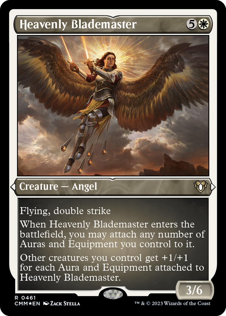 Heavenly Blademaster (Foil Etched) [Commander Masters] | I Want That Stuff Brandon