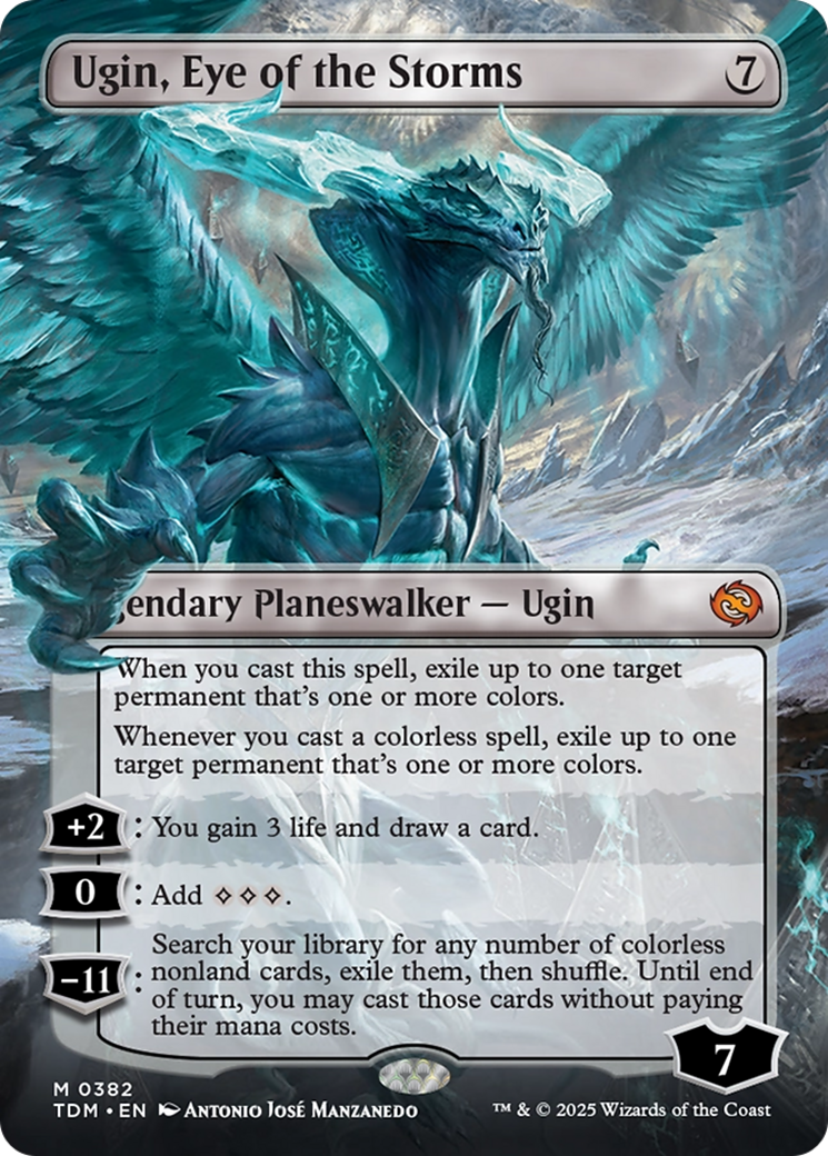 Ugin, Eye of the Storms (Borderless) [Tarkir: Dragonstorm] | I Want That Stuff Brandon