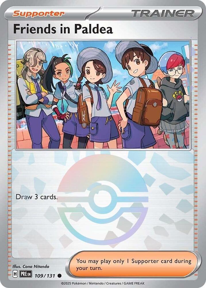 Friends in Paldea (109/131) (Poke Ball Pattern) [Scarlet & Violet: Prismatic Evolutions] | I Want That Stuff Brandon