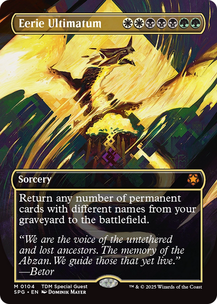Eerie Ultimatum (Borderless) [Tarkir: Dragonstorm Special Guests] | I Want That Stuff Brandon