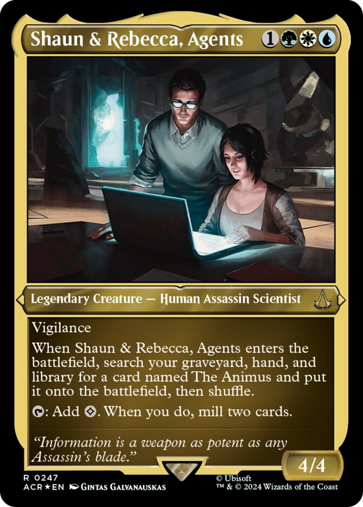 Shaun & Rebecca, Agents (Foil Etched) [Assassin's Creed] | I Want That Stuff Brandon