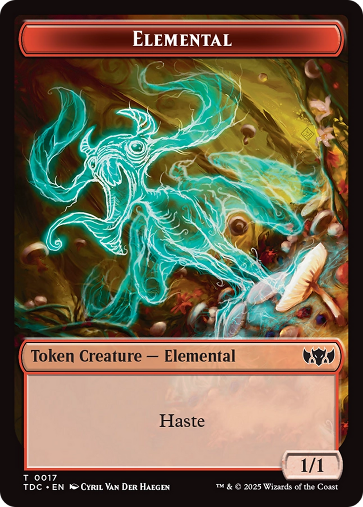 Elemental (0017) // Warrior Double-Sided Token [Tarkir: Dragonstorm Commander Tokens] | I Want That Stuff Brandon