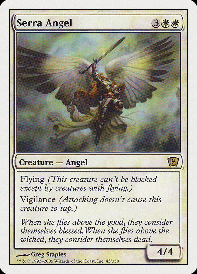 Serra Angel (9th Edition) [Oversize Cards] | I Want That Stuff Brandon