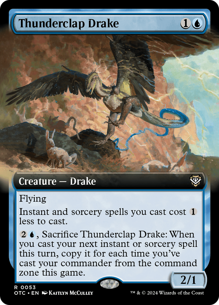 Thunderclap Drake (Extended Art) [Outlaws of Thunder Junction Commander] | I Want That Stuff Brandon