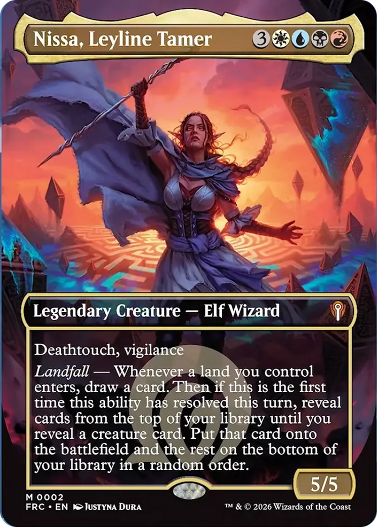 Nissa, Leyline Tamer (Borderless) [Reality Fracture Commander] | I Want That Stuff Brandon