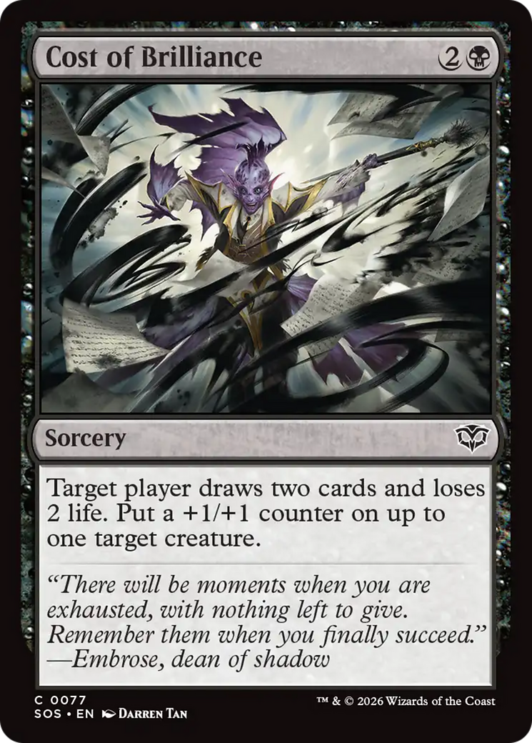 Cost of Brilliance [Secrets of Strixhaven] | I Want That Stuff Brandon