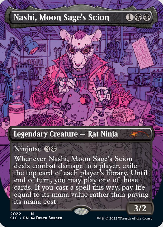 Nashi, Moon Sage's Scion (Borderless) [Secret Lair Countdown Kit] | I Want That Stuff Brandon