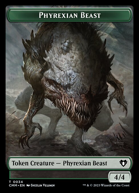 Treasure // Phyrexian Beast Double-Sided Token [Commander Masters Tokens] | I Want That Stuff Brandon