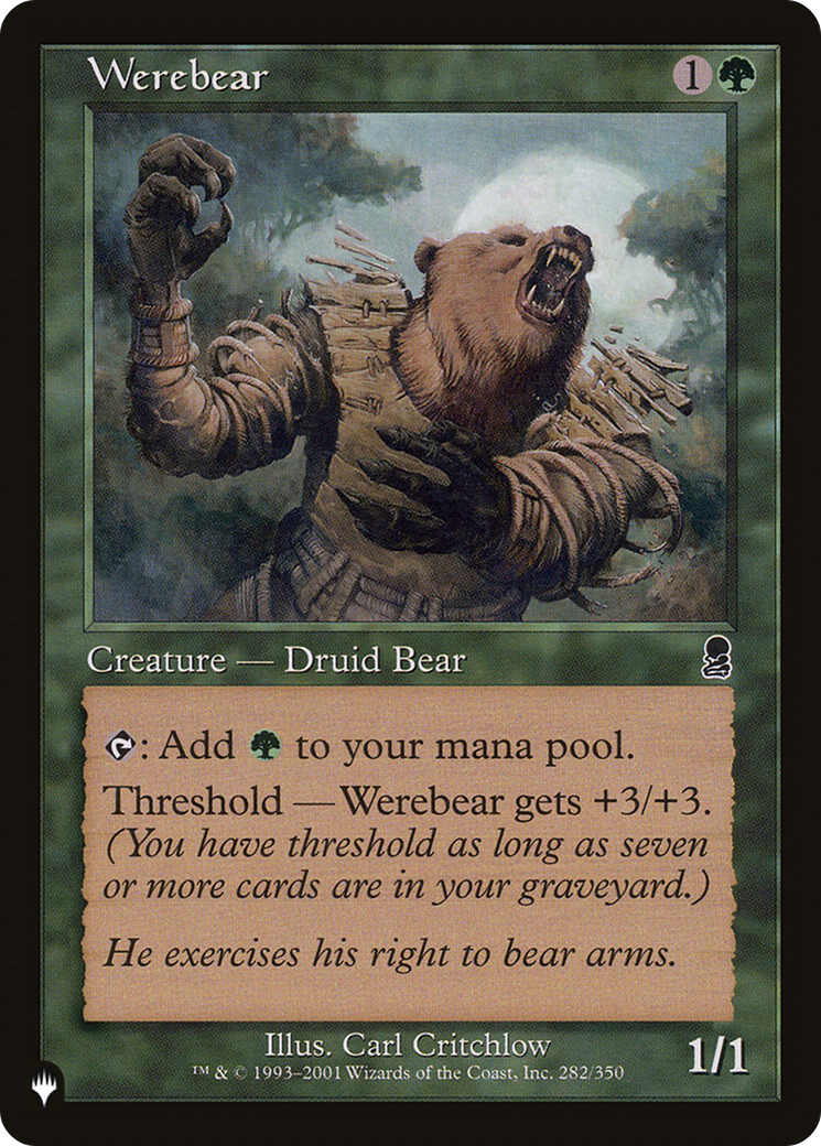 Werebear [The List Reprints] | I Want That Stuff Brandon