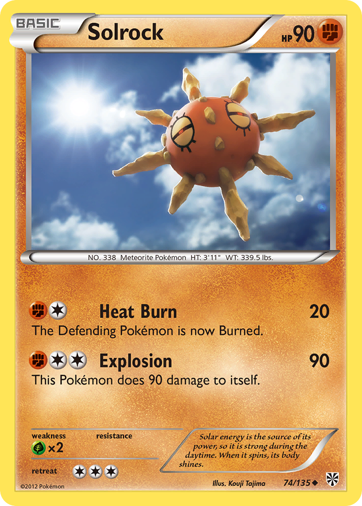 Solrock (74/135) [Black & White: Plasma Storm] | I Want That Stuff Brandon