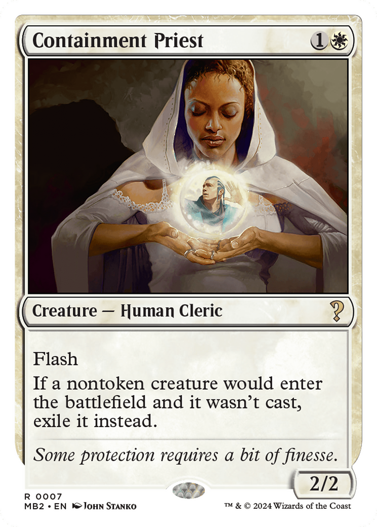 Containment Priest (White Border) [Mystery Booster 2] | I Want That Stuff Brandon