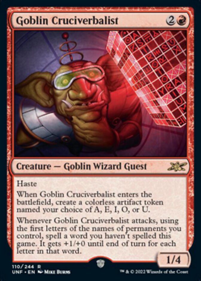 Goblin Cruciverbalist [Unfinity] | I Want That Stuff Brandon